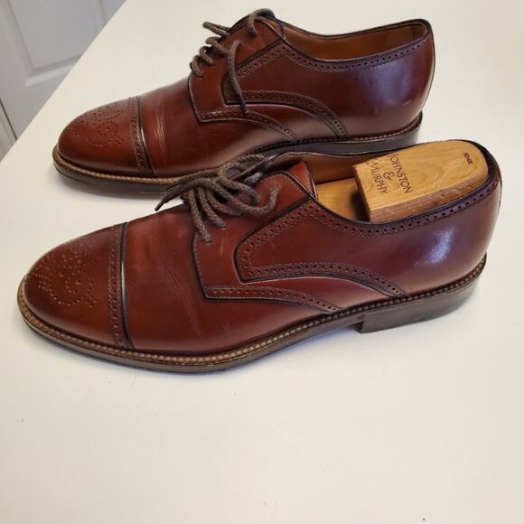 a. testoni Cap Toe Oxford Brown Dress Shoe Size 8 main image 4